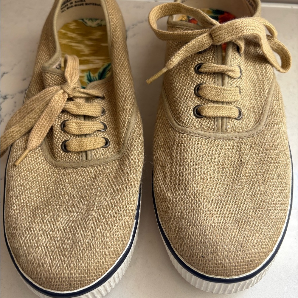 Trader Bay Men's Tan  Lace Up Slip On Shoes Size 8.5